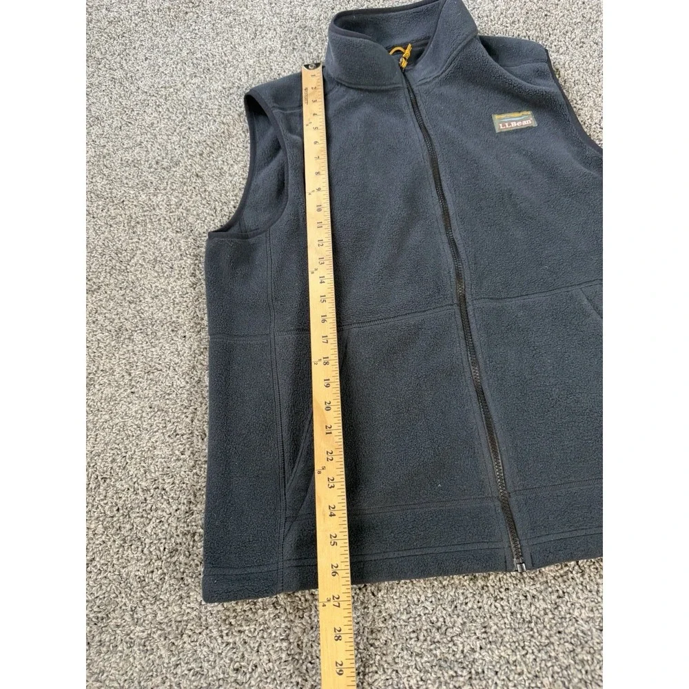 L.L.Bean Mountain Classic Fleece Vest Men's Size Large Gray Full Zip Outdoor